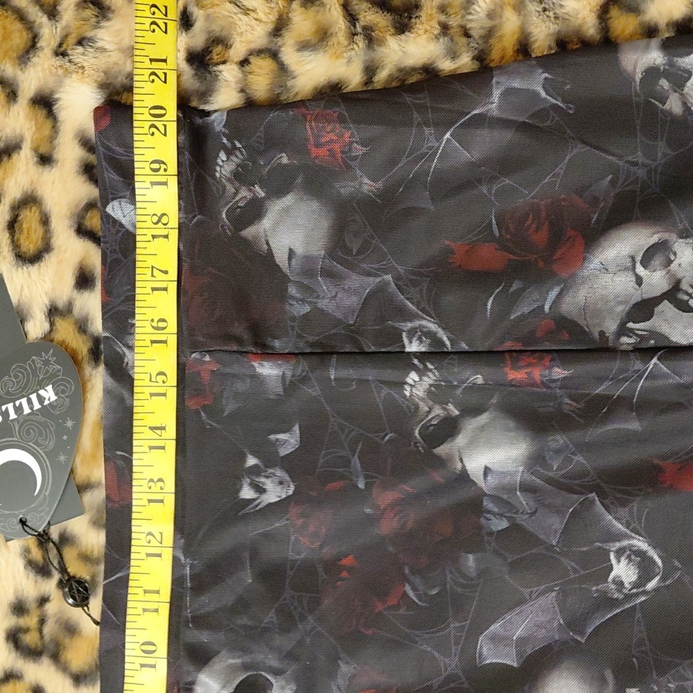 KILLSTAR 3XL KLEODORA MESH MAXI SKIRT BATS,SKULLS ROSES - Picture 8 of 9